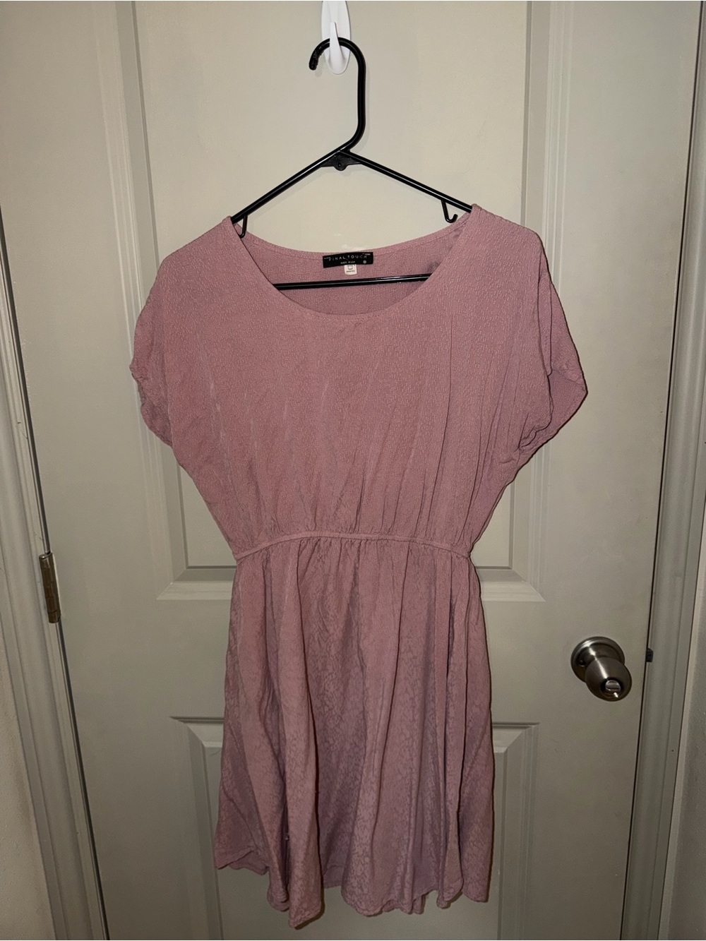 Final Touch Dusty Rose Short Sleeve Mini Dress